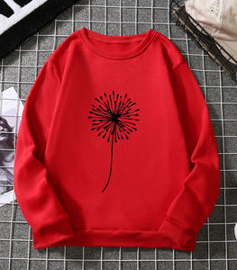 Dandelion Long Sleeve Crew Neck Casual Sweatshirt