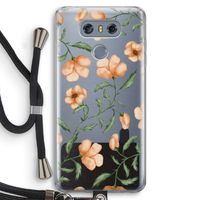 Peachy flowers: LG G6 Transparant Hoesje met koord