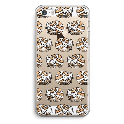 Slapende poes: iPhone 5 / 5S / SE Transparant Hoesje