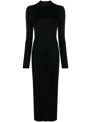 TOM FORD robe longue en maille à col rond - Noir