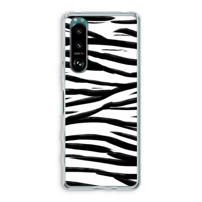 Zebra pattern: Sony Xperia 5 III Transparant Hoesje