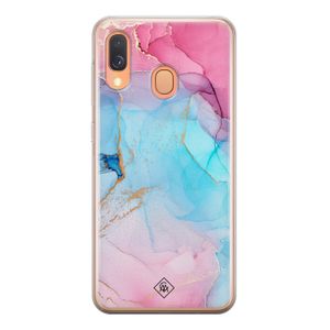 Samsung Galaxy A40 siliconen hoesje - Marble colorbomb