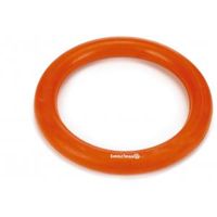 Rubber hondenspeeltje ring massief oranje 15 cm - thumbnail