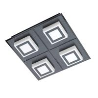 EGLO Masiano 1 Plafond- en Wandlamp - LED - 25 cm - Zwart - thumbnail