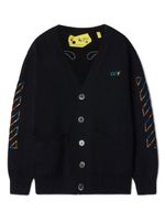 Off-White Kids cardigan en coton à logo brodé Arrow - Noir - thumbnail