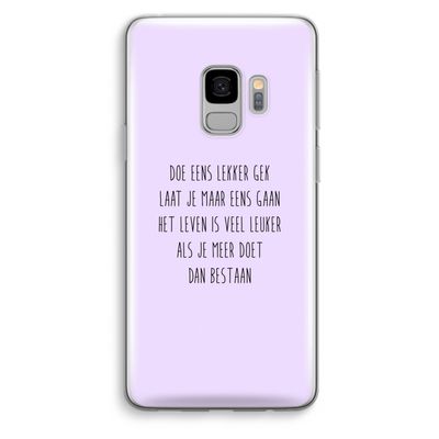 Gek: Samsung Galaxy S9 Transparant Hoesje
