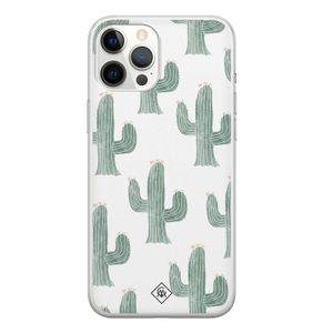 iPhone 12 Pro Max siliconen telefoonhoesje - Cactus print