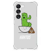 Samsung Galaxy S23 Stevig Bumper Hoesje Cactus Poo - thumbnail