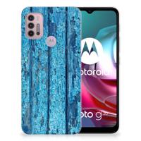 Motorola Moto G30 | G10 | Bumper Hoesje | Wood Blue