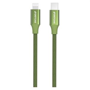 GreyLime 18W Gevlochten USB-C / Lightning Kabel - MFi-gecertificeerd - 1m - Groen