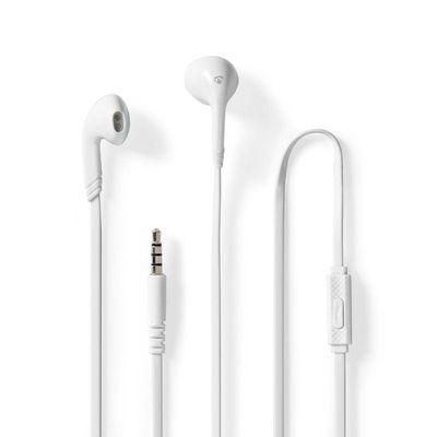 Nedis HPWD2021WT Bedrade Koptelefoon 3,5 Mm Kabellengte: 1.20 M Ingebouwde Microfoon Wit