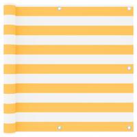VidaXL Balkonscherm 90x400 cm oxford stof wit en geel