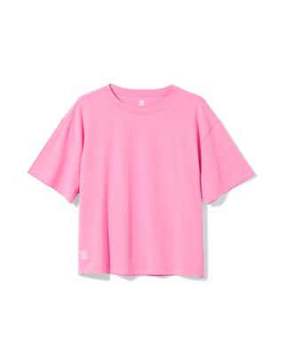 HEMA Dames T-shirt oversized fit roze (roze)