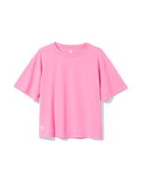 HEMA Dames T-shirt oversized fit roze (roze)