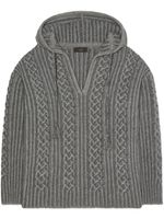 Alanui hoodie Riding the Waves en maille torsadée - Gris - thumbnail