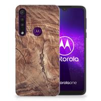 Motorola One Macro | Bumper Hoesje | Tree Trunk