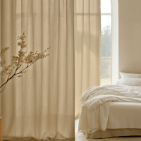 Gordijnen In Between Haken Of Ringen Beige 300x250 Cm Ringen Lichtdoorlatend Fresh And Co - Dekbed-Discounter.nl