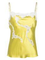 Carine Gilson lace-detail silk camisole - Jaune - thumbnail