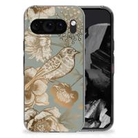 TPU Case voor Google Pixel 9 Pro XL Vintage Bird Flowers