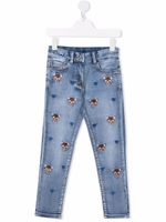 Monnalisa jean droit à broderies Bambi - Bleu