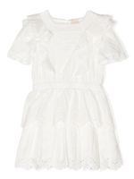 MARLO robe Freya en coton à volants - Blanc