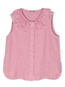 Il Gufo blouse sans manches à bord volanté - Rose