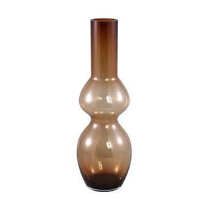 PTMD Joly Brown glass vase long bulb shape L