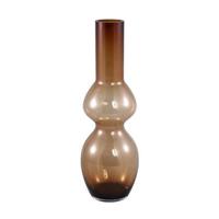 PTMD Joly Brown glass vase long bulb shape L - thumbnail