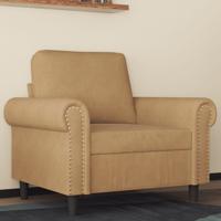 Fauteuil 60 cm fluweel bruin