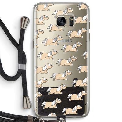 Ponys: Samsung Galaxy S7 Edge Transparant Hoesje met koord