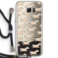 Ponys: Samsung Galaxy S7 Edge Transparant Hoesje met koord