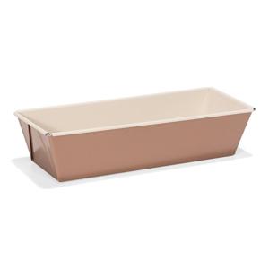 Patisse Cakevorm - rechthoekige bakvorm - 25 x 11 x 7 cm - rose goud - anti-aanbaklaag