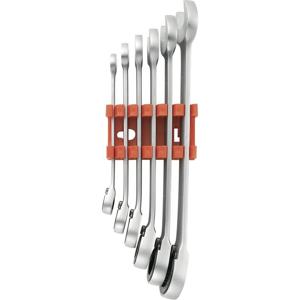 TOOLCRAFT 824124 Steek-ringsleutelratelset 6-delig Sleutelbreedte (metrisch) 8 - 19 mm