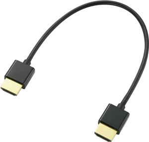 SpeaKa Professional SP-9076308 HDMI-kabel HDMI Aansluitkabel HDMI-A-stekker, HDMI-A-stekker 0.20 m Zwart Audio Return Channel (ARC), Vergulde steekcontacten