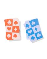 HEMA Speelkaarten 13x10cm blauw/oranje - 2 stuks