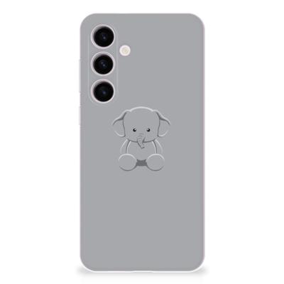 Samsung Galaxy S24 Plus Telefoonhoesje met Naam Grijs Baby Olifant Samsung Galaxy S24 Plus Telefoonhoesje met Naam Grijs Baby Olifant