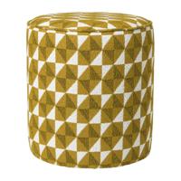 Poef retro - oker/beige - ø35x38 cm Poef retro - oker/beige - ø35x38 cm