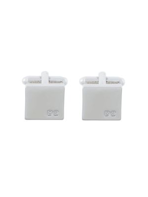 DSQUARED2 boutons de manchette carrés à logo - Métallisé