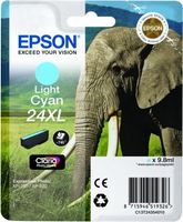 Epson Elephant Singlepack Light Cyan 24XL Claria Photo HD Ink - thumbnail