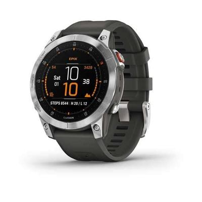 Garmin epix 3,3 cm (1.3") AMOLED 47 mm Digitaal 416 x 416 Pixels Touchscreen Zilver Wifi GPS