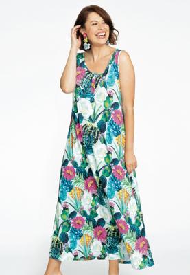Yoek Maxi-jurk PINEAPPLE | Licht Blauw | Maat 38/40