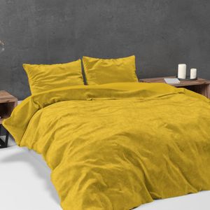 Sleeptime Dekbedovertrek Velvet Uni Gold-Lits-jumeaux (240 x 200/220 cm)