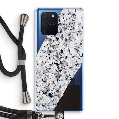 Gespikkelde marmer: Samsung Galaxy Note 10 Lite Transparant Hoesje met koord