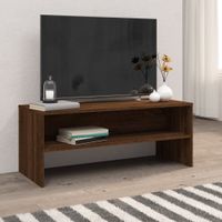 Tv-meubel 100x40x40 cm bewerkt hout bruineikenkleurig