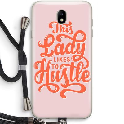 Hustle Lady: Samsung Galaxy J7 (2017) Transparant Hoesje met koord