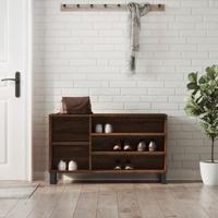 VidaXL Schoenenkast 102x36x60 cm bewerkt hout bruin eikenkleur