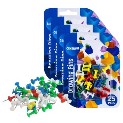 Gekleurde prikbord punaises - 100x stuks - Punt punaises voor op een prikbord Gekleurde prikbord punaises - 100x stuks - Punt punaises voor op een prikbord