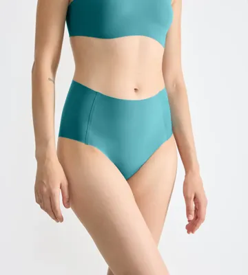 Zero Feel taille slip dames 2.0 - High waist - Hoge naadloze dames onderbroek - Katoenen kruisje - Schijnt niet door - Zwart - Huidskleur - Donkerblauw