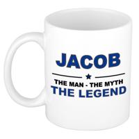 Jacob cadeau mok - man myth legend - naam koffiemok - 300 ml - collega - vaderdag