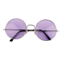 Grote paarse hippie bril   -